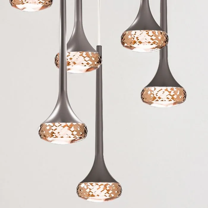 Fairy Sp12 Circular Canopy Light With 12 Clear Glass Diffusers