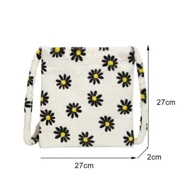 Fashion Leopard Crossbody Handbag Women Plush Casual Shoulder Messenger Bag Fashion Female  Vintage Crossbody Bags Dropshipping