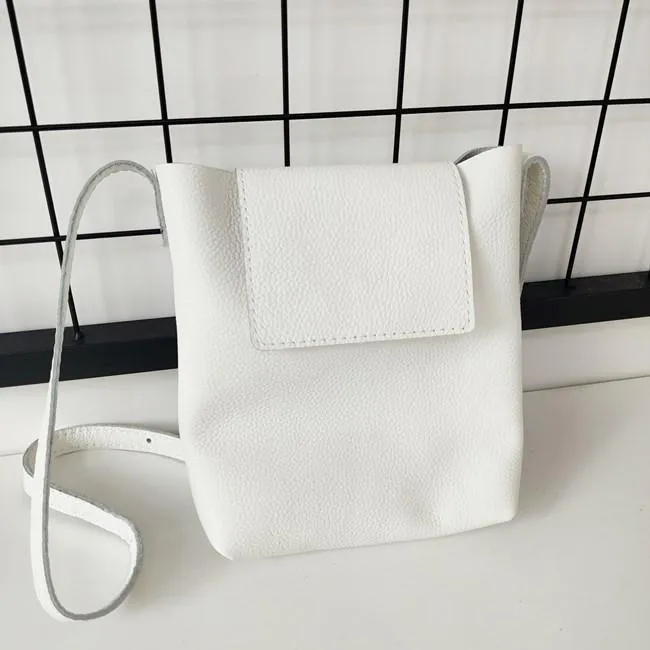 Genuine Black Leather Womens Bucket Brown Side Bag Vertical White Shoulder Bag For Womens Green Leather Crossbody Bag