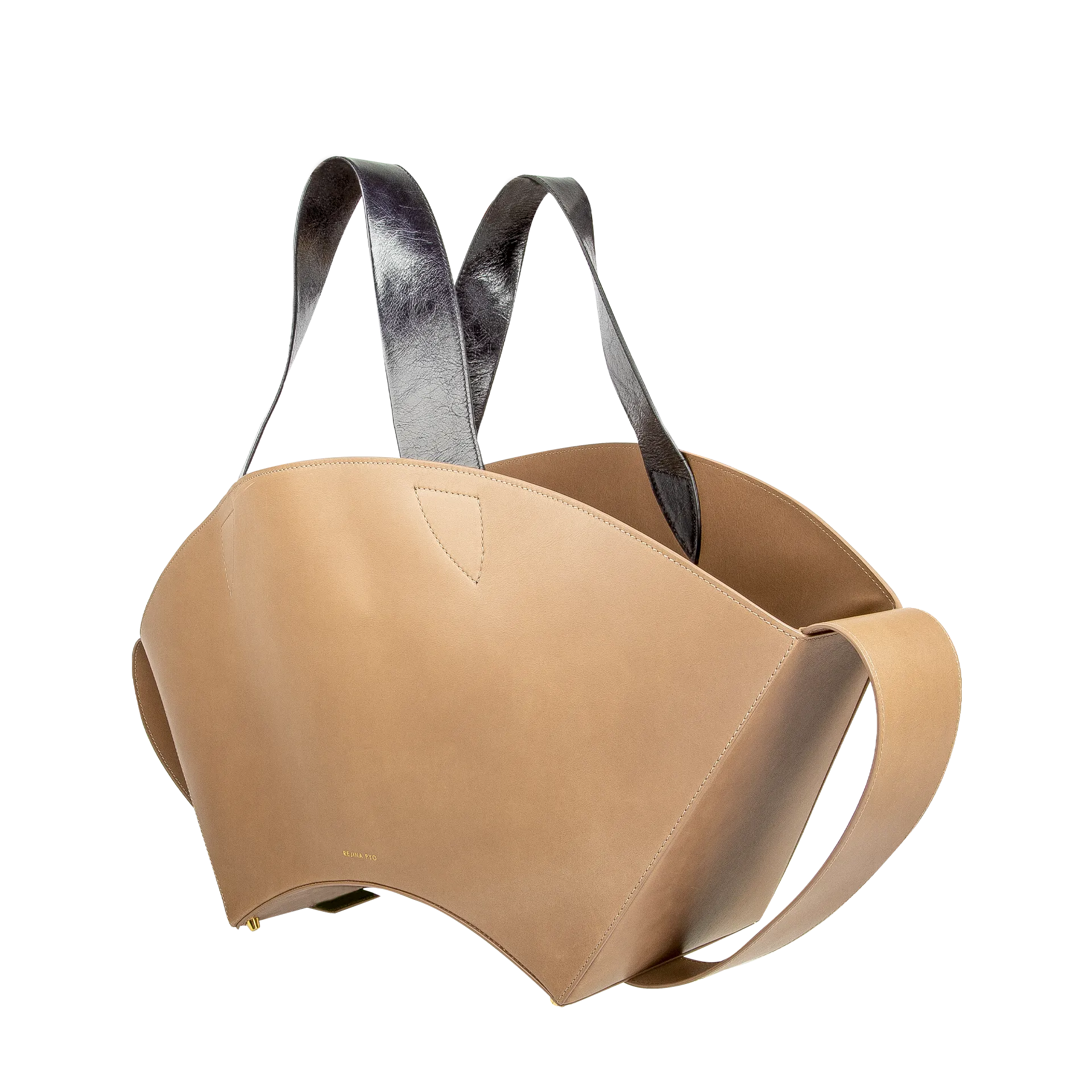 Harley Tote — Leather Brown Body   Leather Black Strap