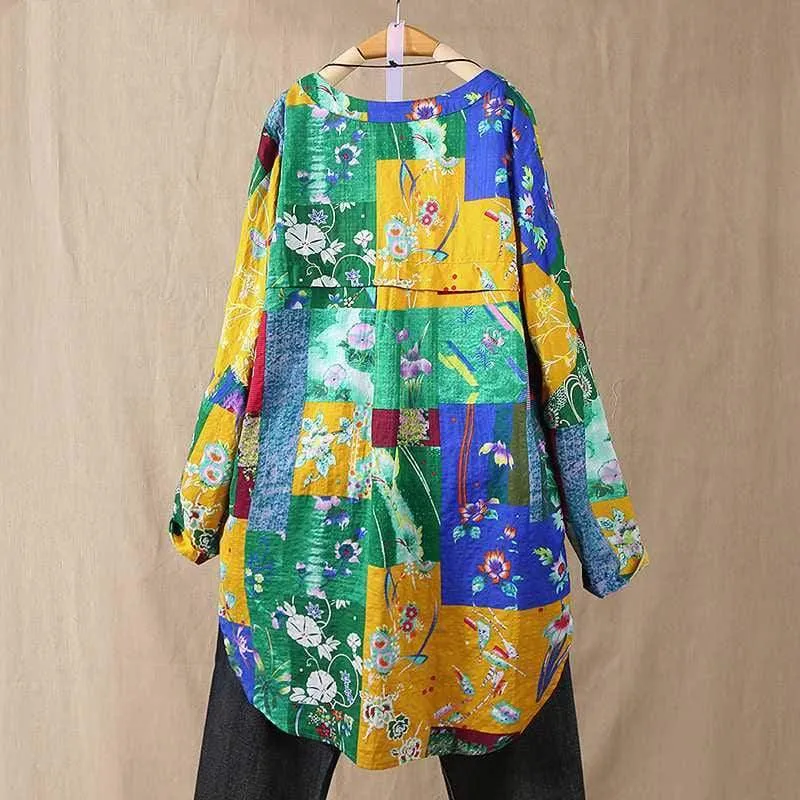 Hippie Peace Vibrant Floral Cardigan