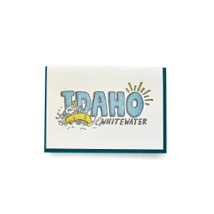 Idaho whitewater, letterpress printed, eco-friendly