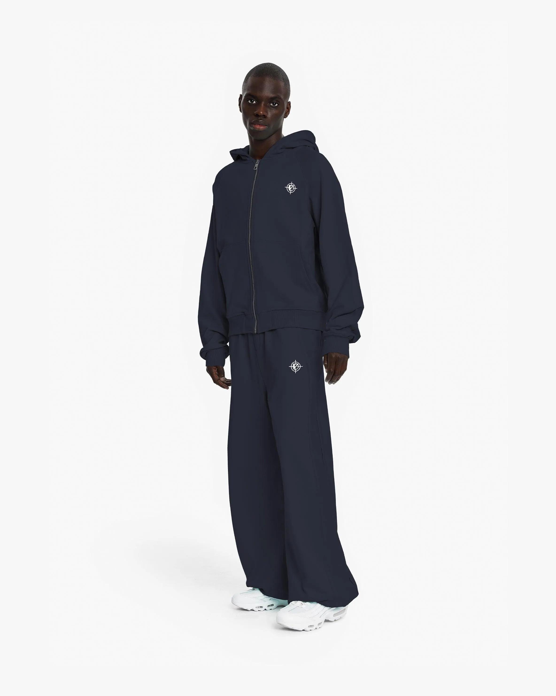 INSIDE OUT ZIP HOODIE NAVY