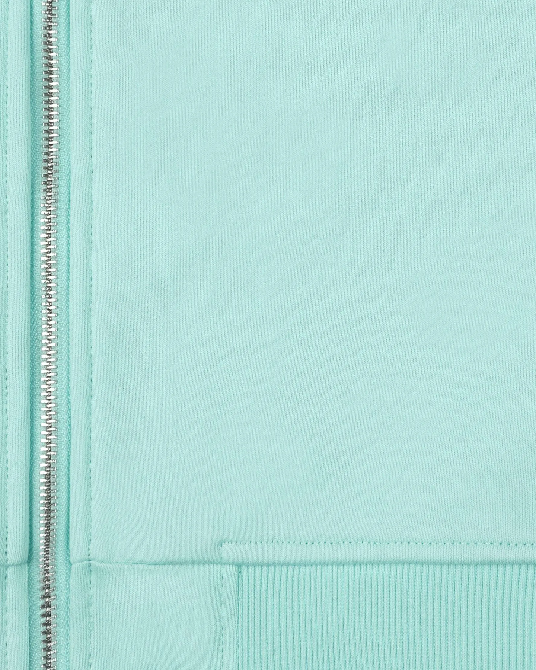 INSIDE OUT ZIP HOODIE TURQUOISE