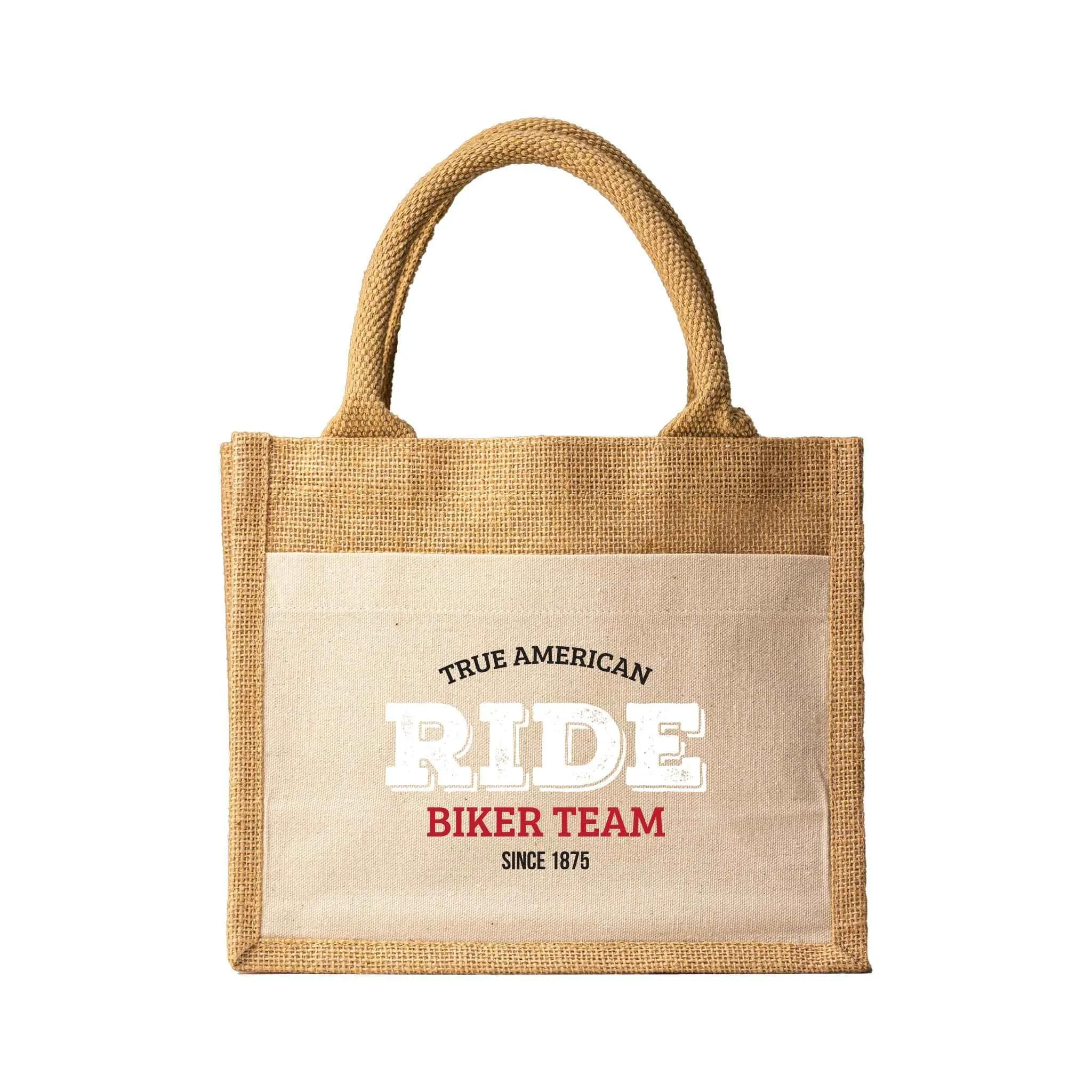 Jute Bag with Canvas Pocket TTF-402