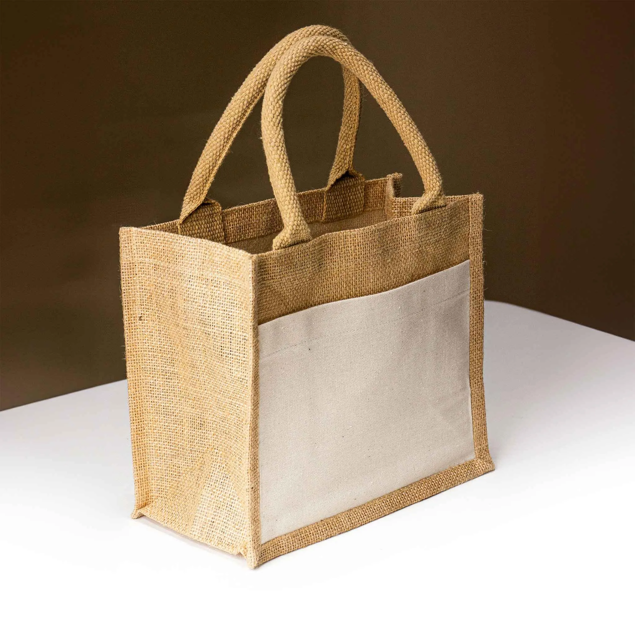 Jute Bag with Canvas Pocket TTF-402