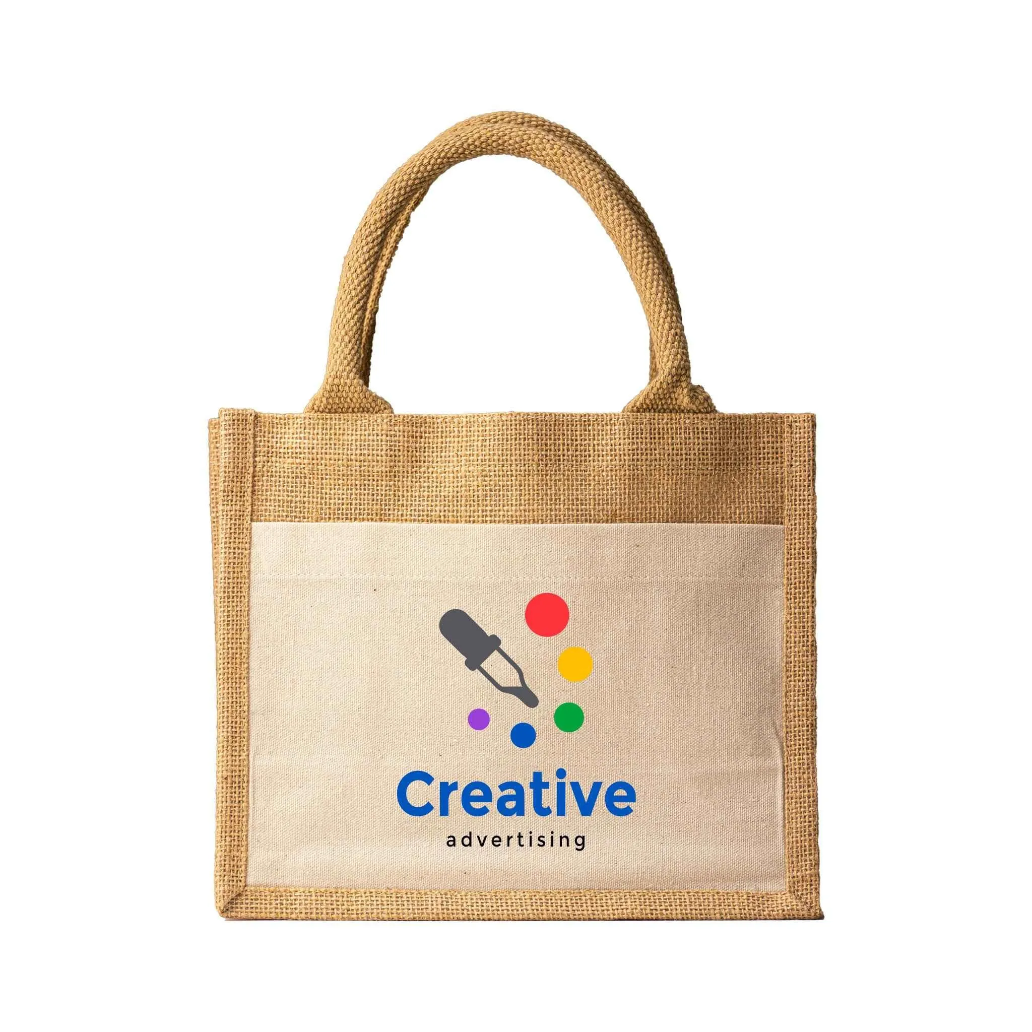 Jute Bag with Canvas Pocket TTF-402