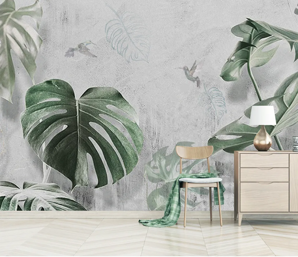 Large Green Leaf Wallpaper Murals - Stunning Wall Décor