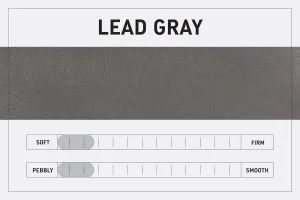 LEATHER BUCKET BAG - LARGE - LEAD GRAY