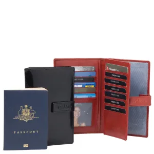 LEATHER PASSPORT CARD HOLDER