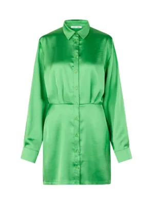 LIZA SHIRT DRESS | VIBRANT GREEN