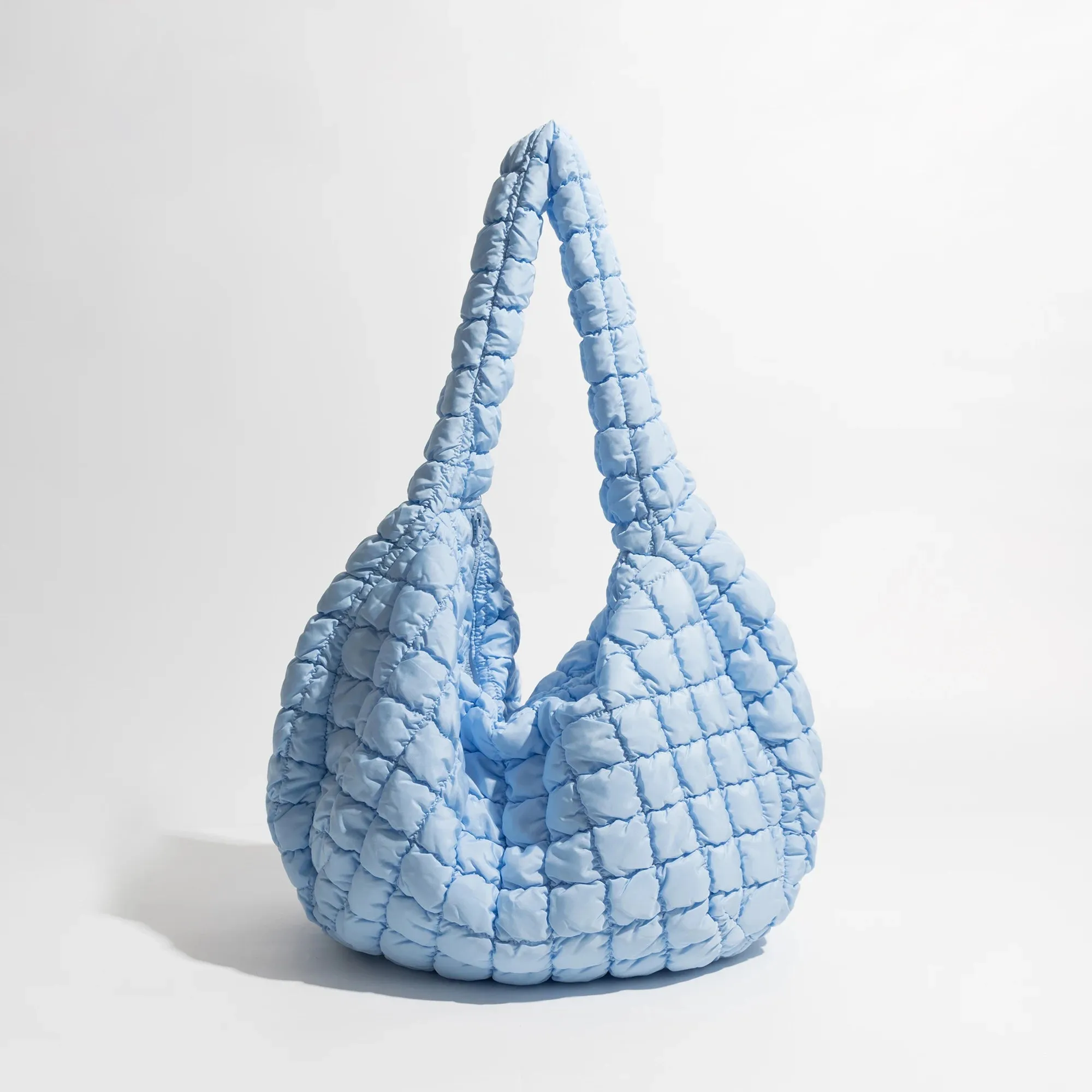 MABULA Girl's Big Crossbody Quilted Puffer Bag 2023 korean Solid Cotton Padded Sling Hobo Purse Simple Brand Shoulder Handbag