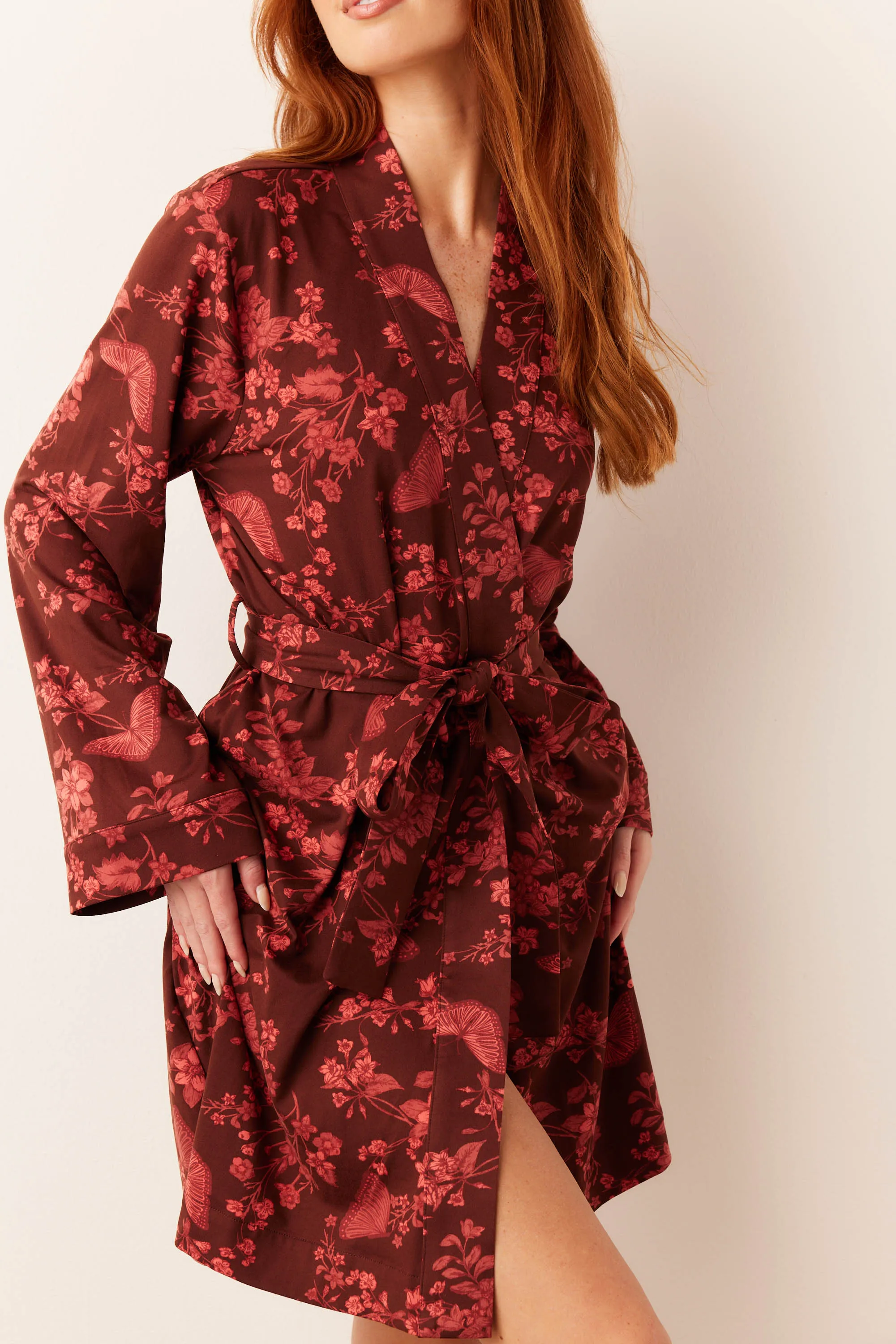 Meadow Classic Short Robe | Botanical