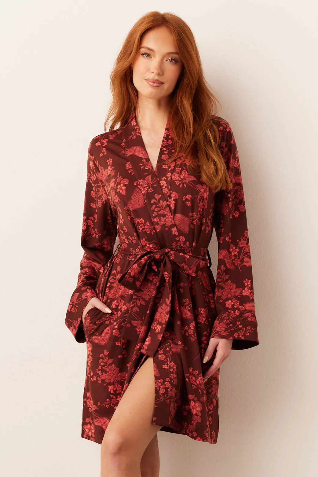 Meadow Classic Short Robe | Botanical