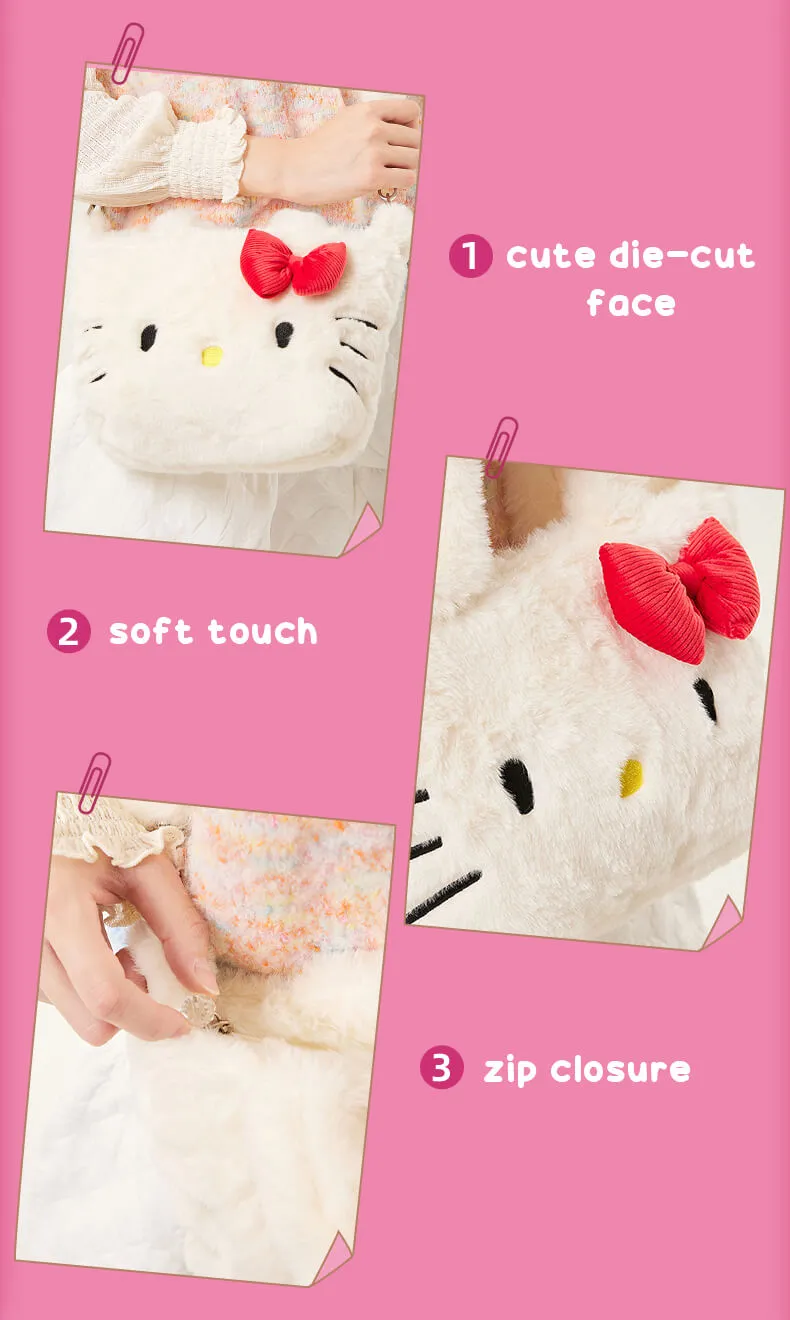 My Melody/Hello Kitty/Kuromi Fluffy Tote Bag with Strap