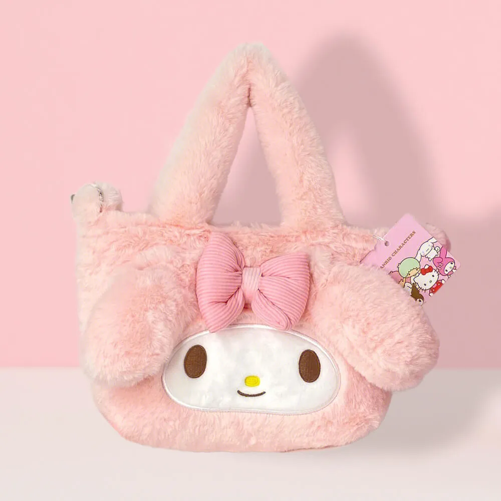 My Melody/Hello Kitty/Kuromi Fluffy Tote Bag with Strap