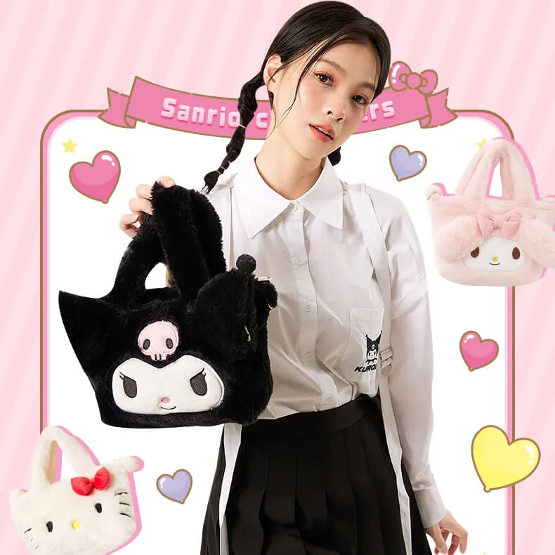 My Melody/Hello Kitty/Kuromi Fluffy Tote Bag with Strap