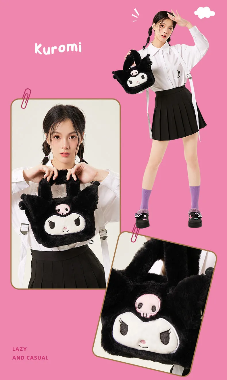 My Melody/Hello Kitty/Kuromi Fluffy Tote Bag with Strap