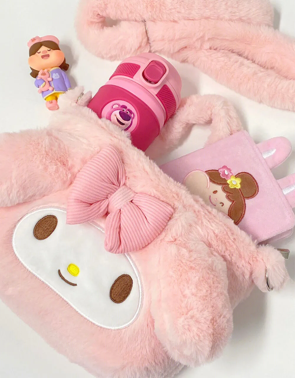 My Melody/Hello Kitty/Kuromi Fluffy Tote Bag with Strap