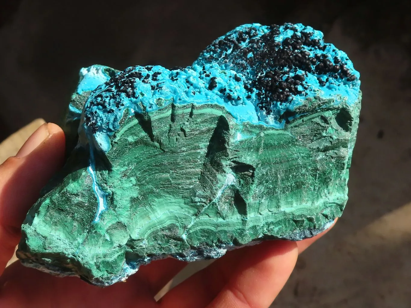 Natural Stunning Malacholla Specimens  x 2 From Kulukuluku, Congo