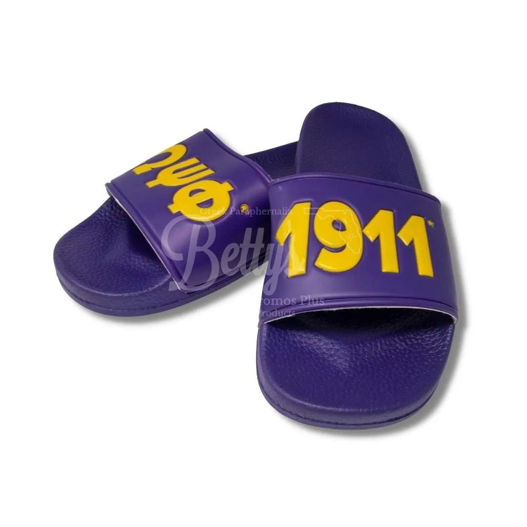 Omega Psi Phi ΩΨΦ Sandals with Drawstring Travel Bag