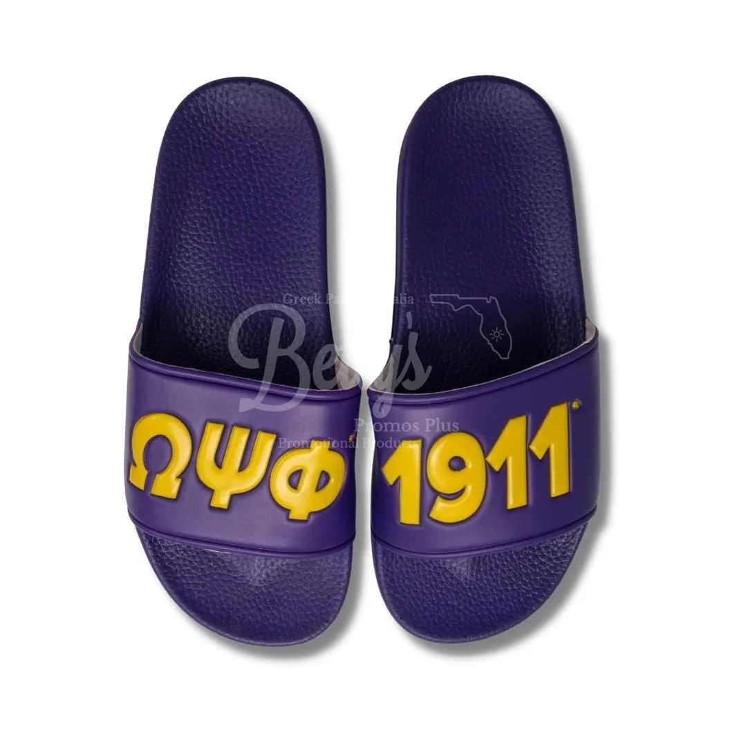 Omega Psi Phi ΩΨΦ Sandals with Drawstring Travel Bag