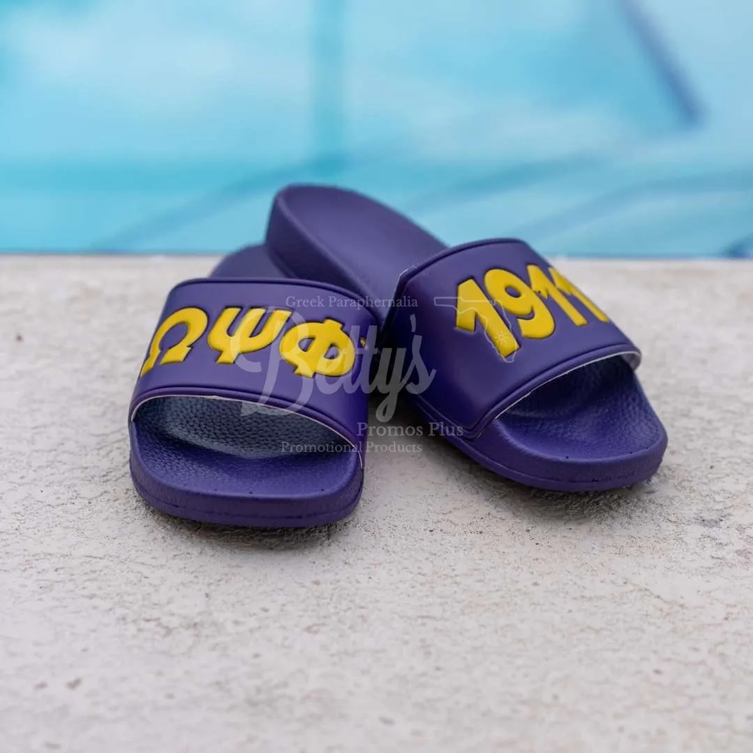 Omega Psi Phi ΩΨΦ Sandals with Drawstring Travel Bag