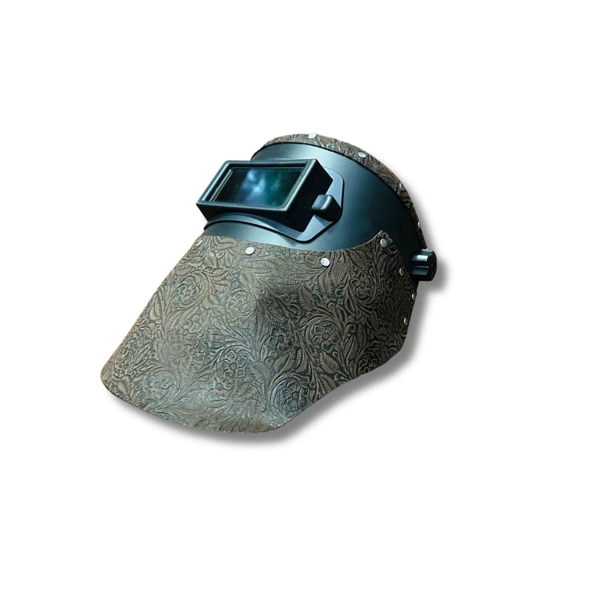 Outlaw Leather - Welding Hood - Brown Floral