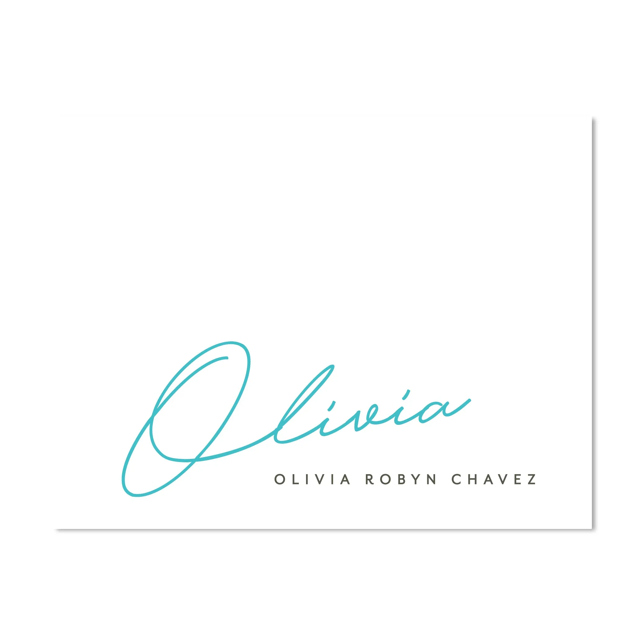 Penned Name Personalized Folder Stickers