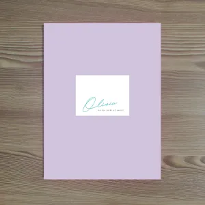 Penned Name Personalized Folder Stickers