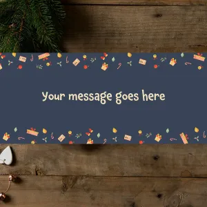 Personalised Table Runner - Navy Festive Fun