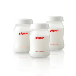 Pigeon Breastmilk Wide Neck Storage Bottles with Sealing Disc (160ml/5oz) (3pcs)