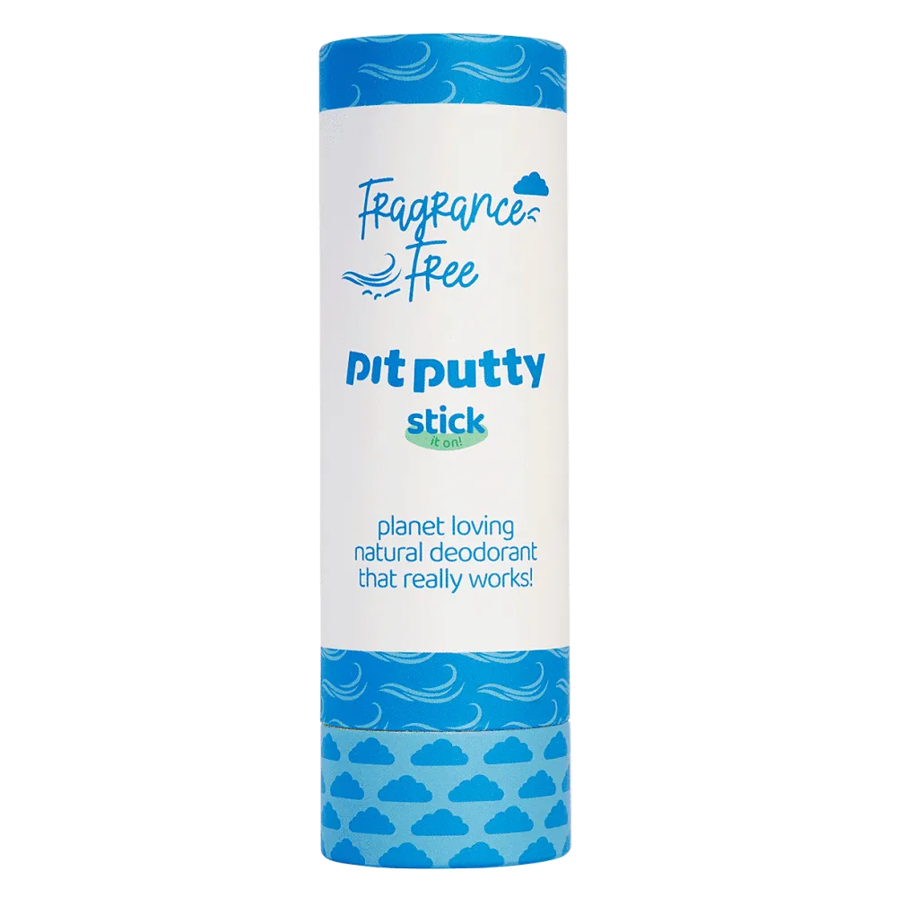 Pit Putty Natural Deodorant Stick - 80g -Fragrance Free