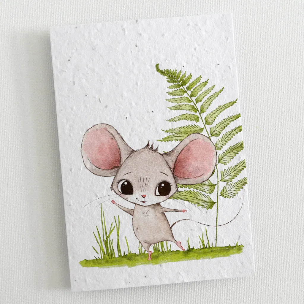 Plantable Blank Cards, Set of 6 - Little Mice