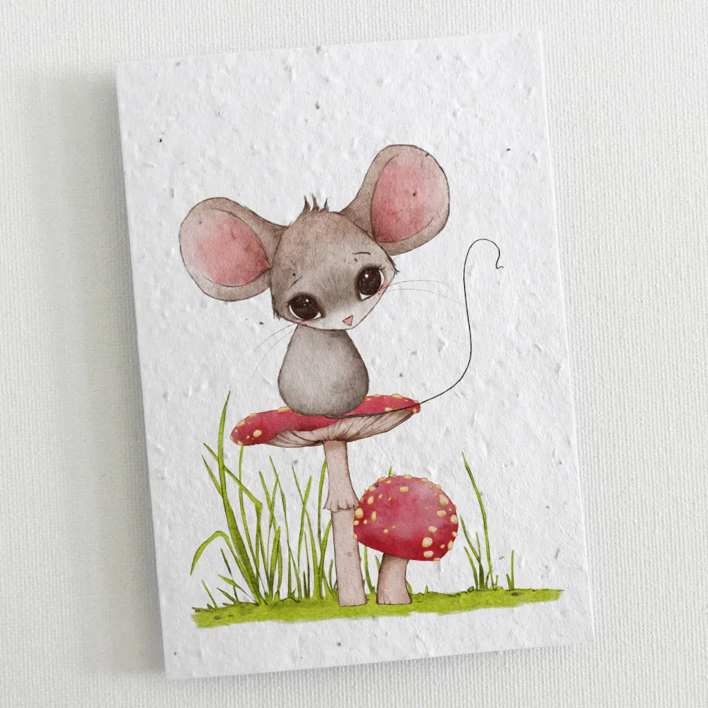 Plantable Blank Cards, Set of 6 - Little Mice