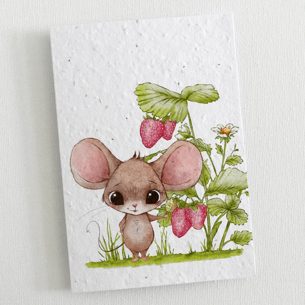 Plantable Blank Cards, Set of 6 - Little Mice