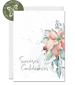 Plantable Condolence Card - Poinsettia