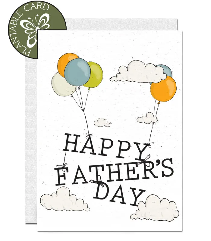 Plantable Father's Day Card - Balloons