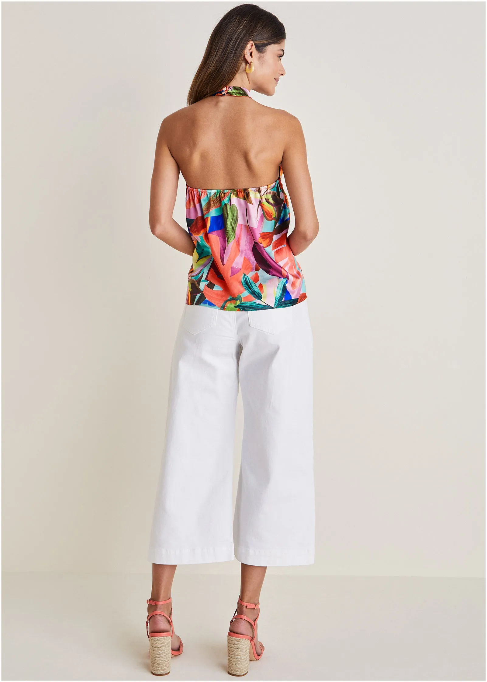 Printed Halter Top - Vibrant Tropic
