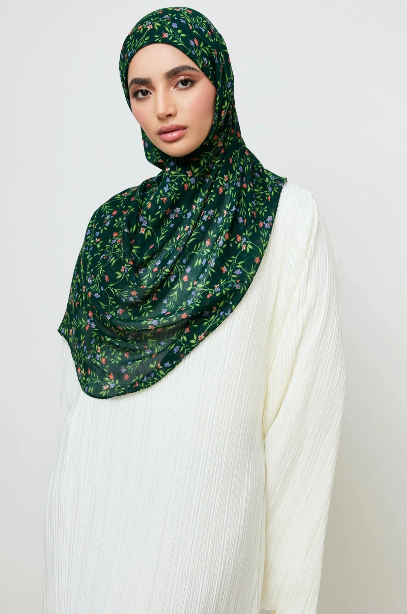 Printed Modal Hijab - Spring Garden