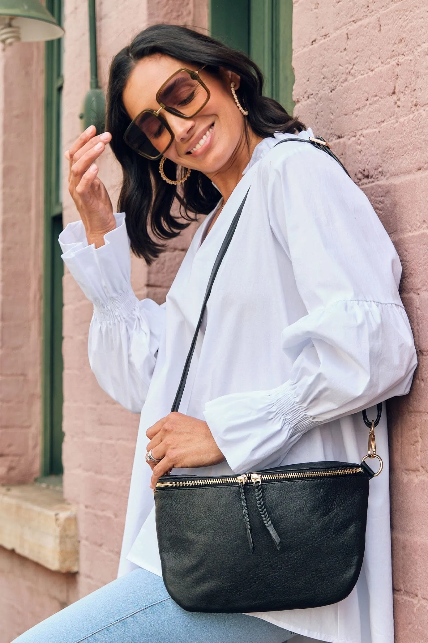 Ramona Leather Handbag Black