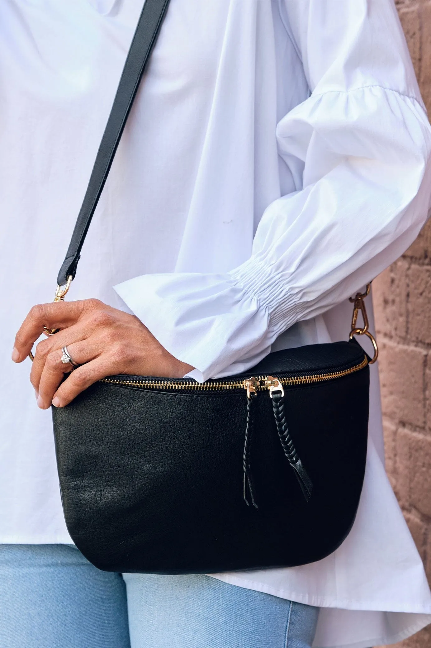 Ramona Leather Handbag Black