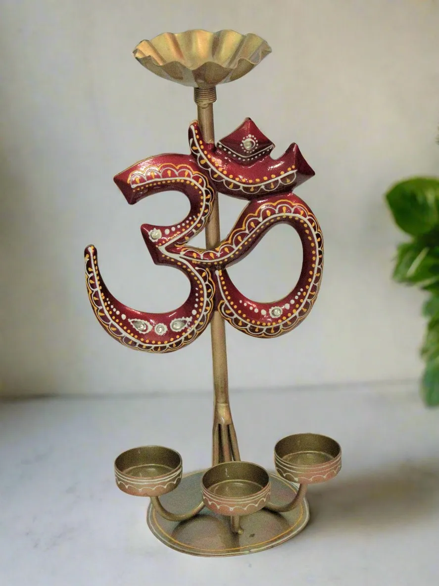 Serene OM Tealight Holder: Radiance for Your Sacred Space