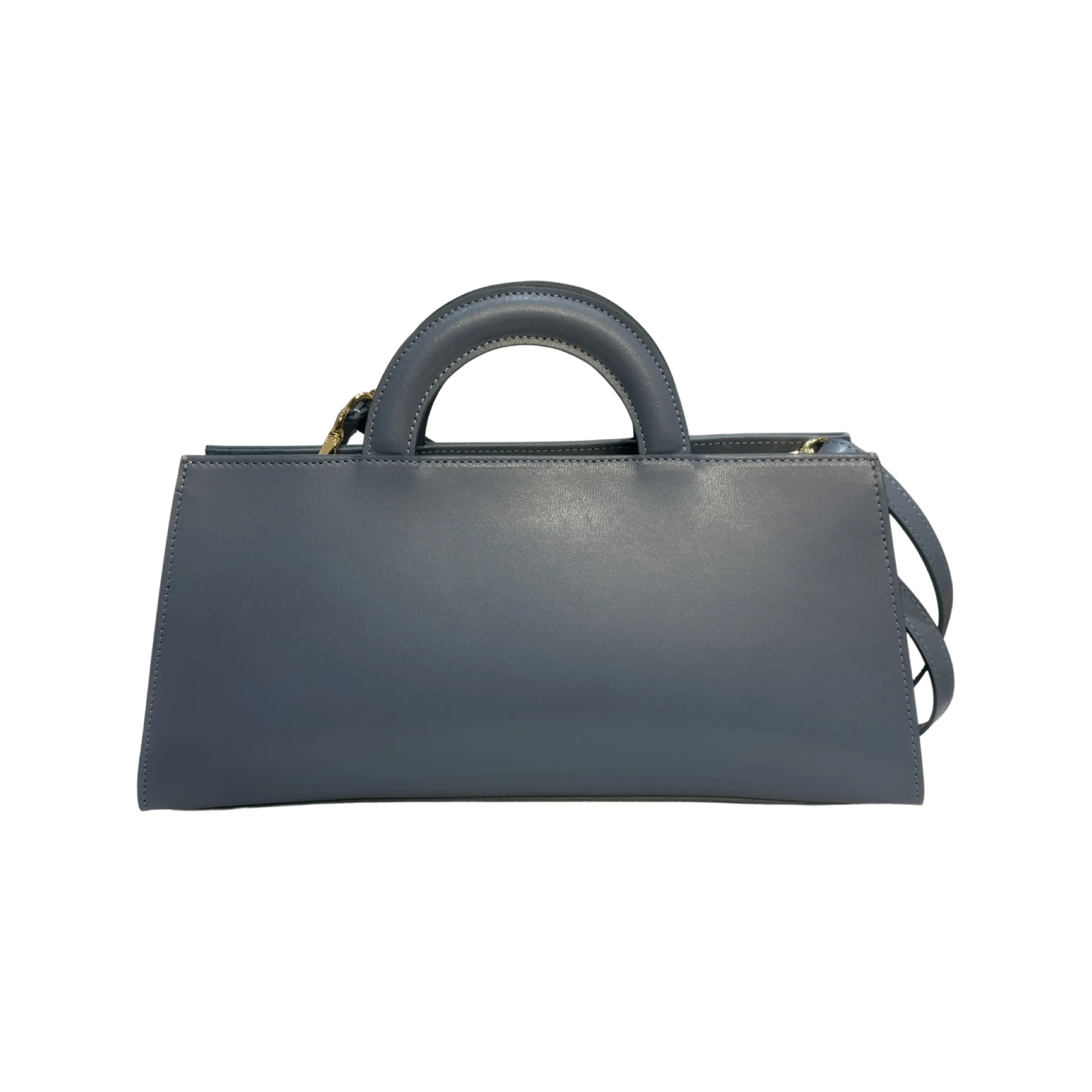 Sky Blue Large Leather Tote Bag