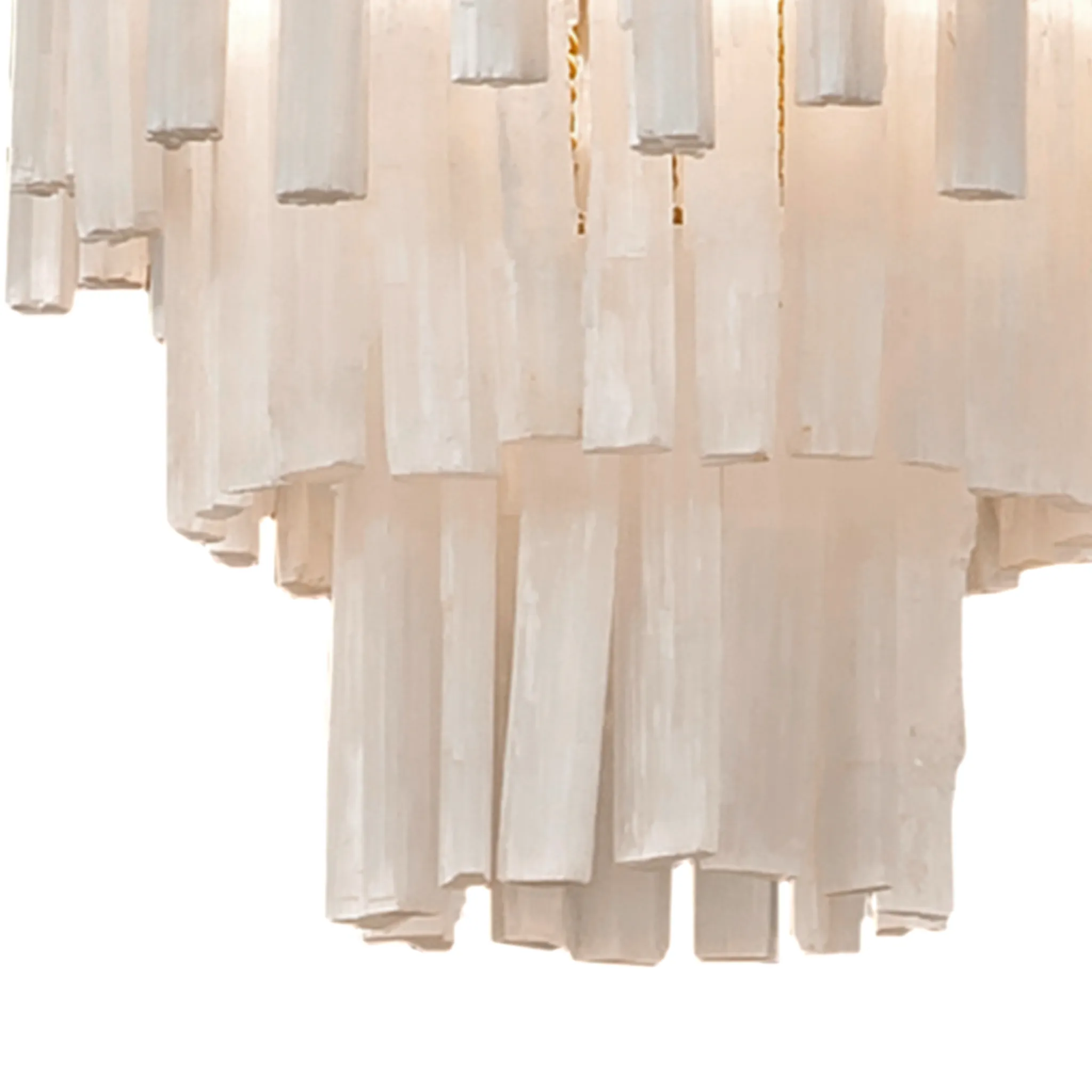 Small Rock Crystal Chandelier With Custom Frame Finish