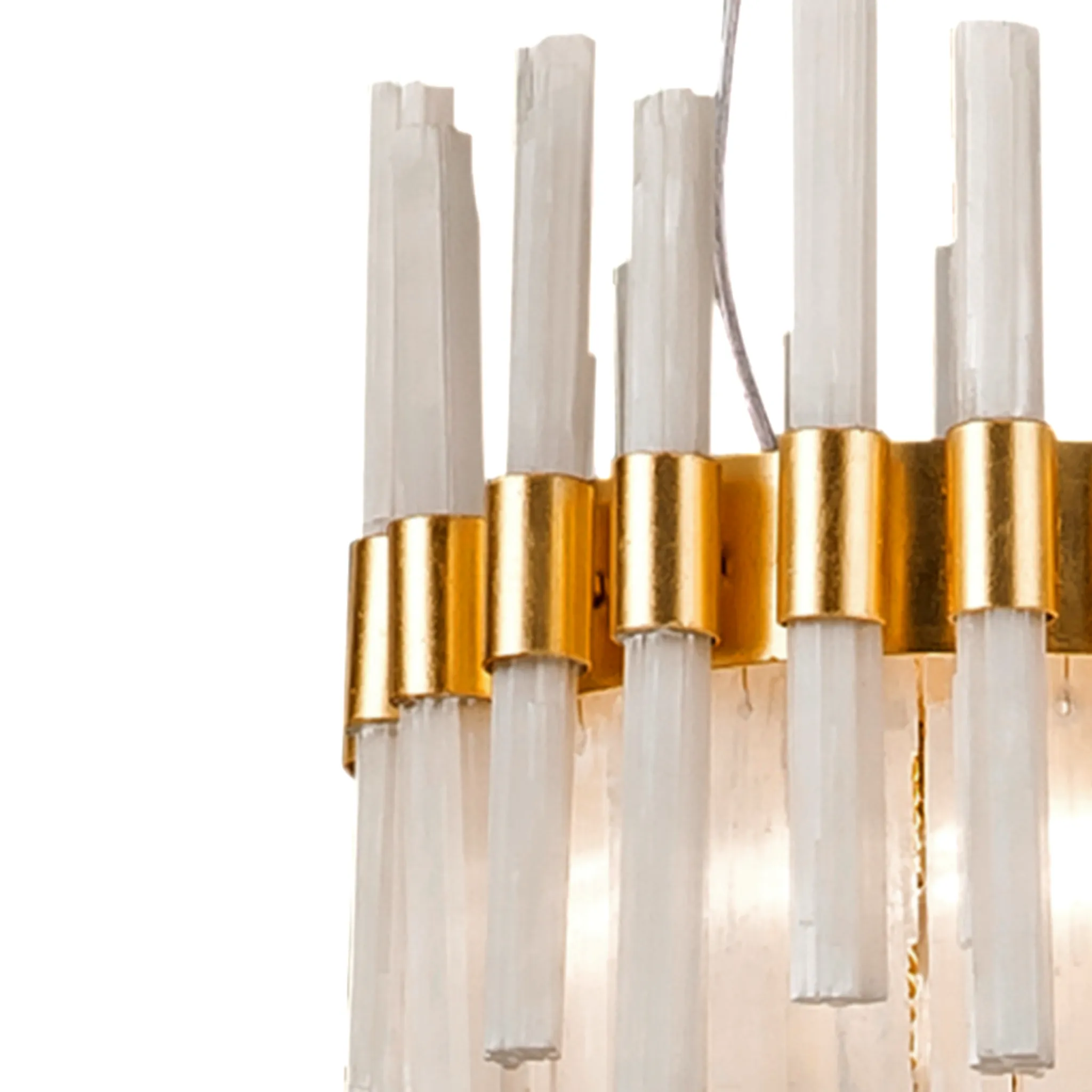 Small Rock Crystal Chandelier With Custom Frame Finish
