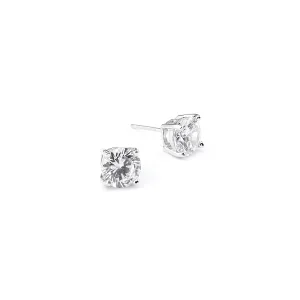 Solitaire CZ Earrings ( 0.8 cm )