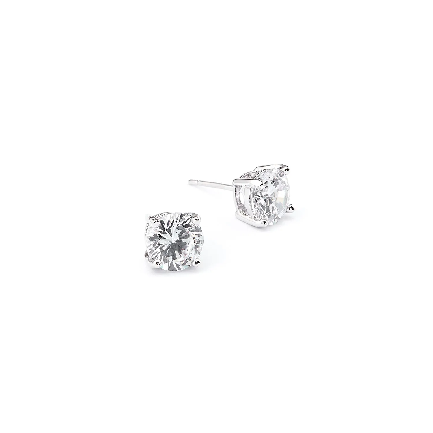 Solitaire CZ Earrings ( 0.8 cm )