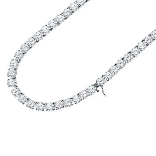 Stunning 8mm Silver and Gold CZ Necklace