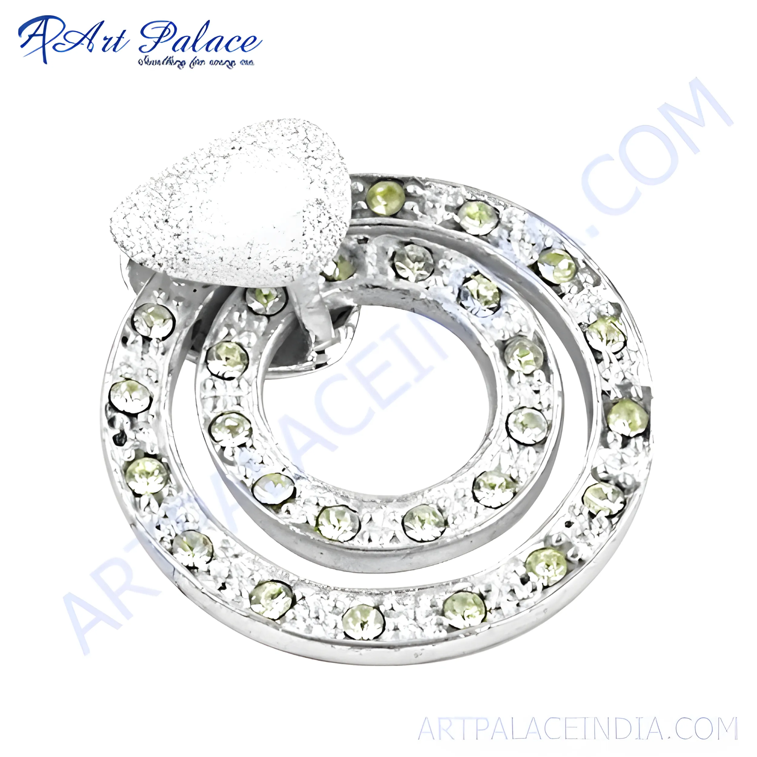 Stunning Cubic Zirconia Gemstone 925 Silver Pendant - Elegant Jewelry
